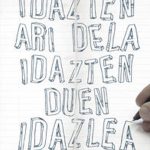 Idazten ari dela idazten duen idazlea